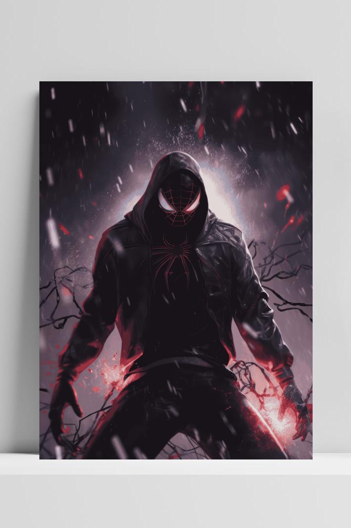 Miles Morales op 3mm aluminium dibond