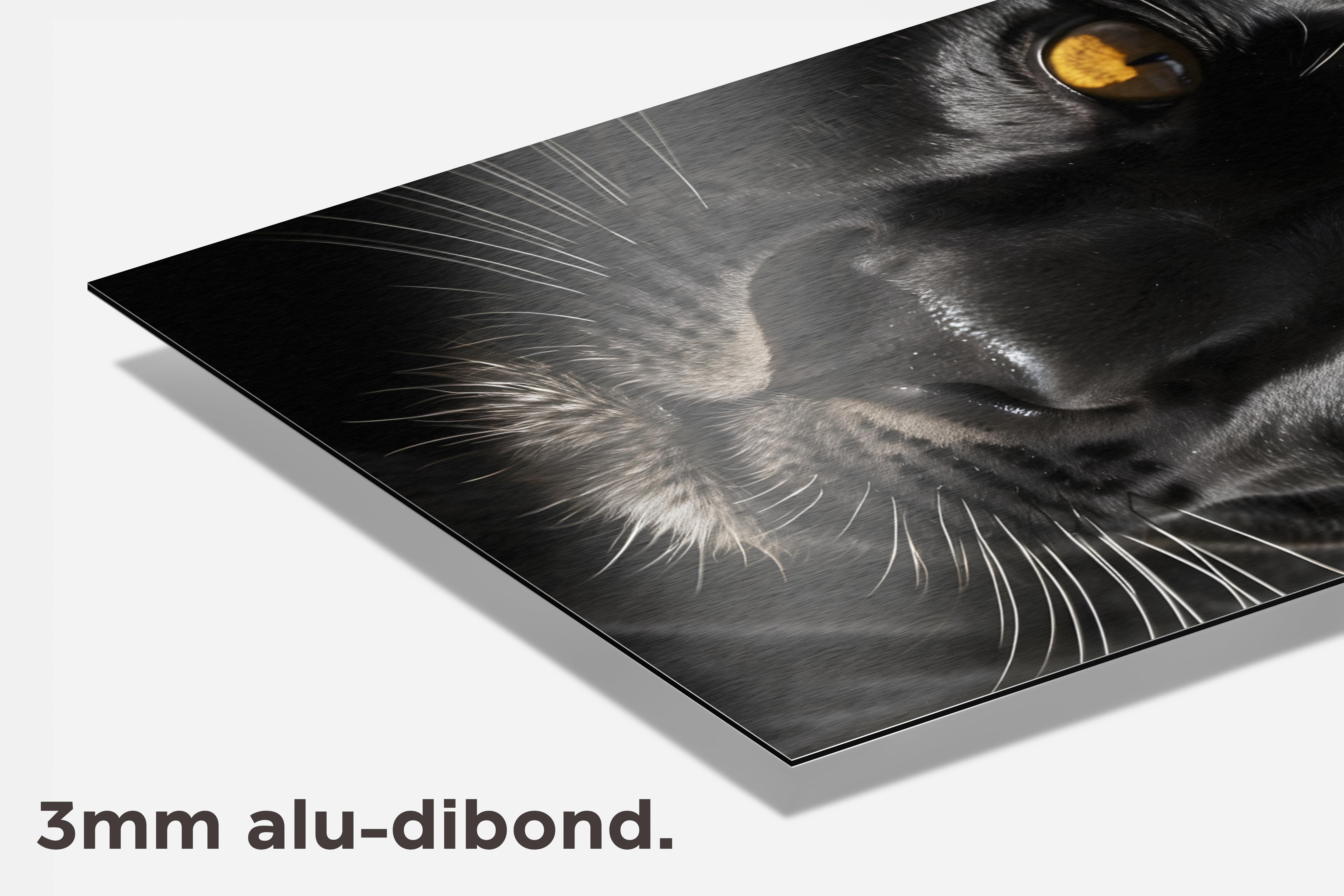 Zwarte Panter Geel dibond detail