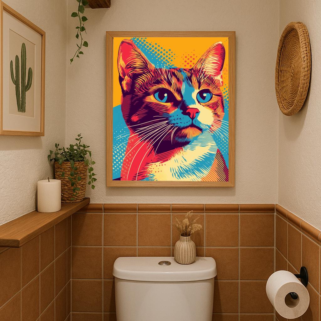 Cat Pop Art poster sfeerbeeld 2