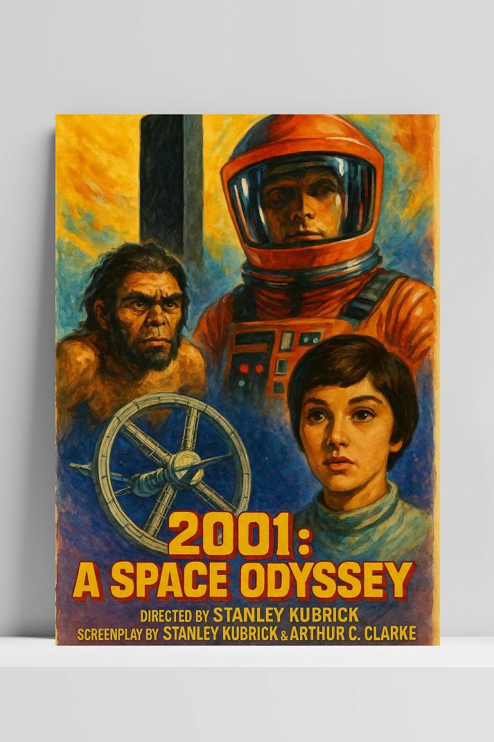 2001: A Space Odyssey Art Text op 3mm aluminium dibond