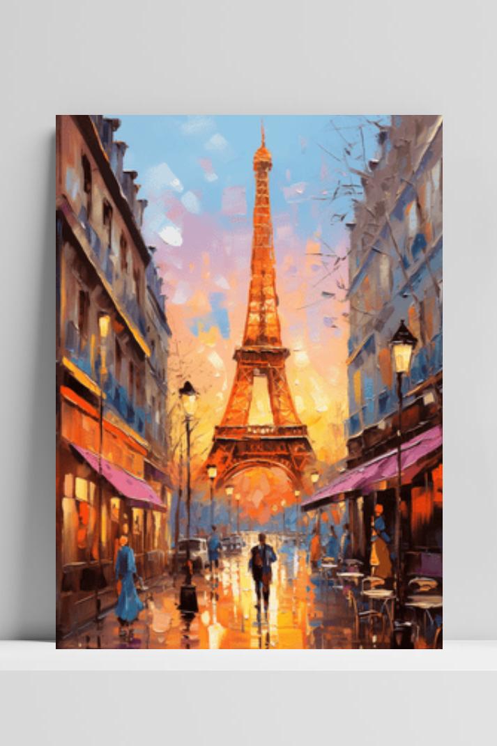 Parijs Terras op 3mm aluminium dibond