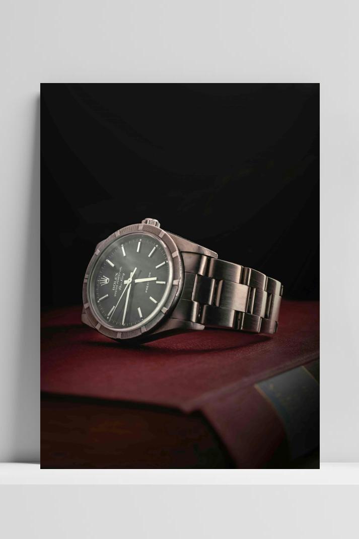 Rolex Horloge Poster op 3mm aluminium dibond