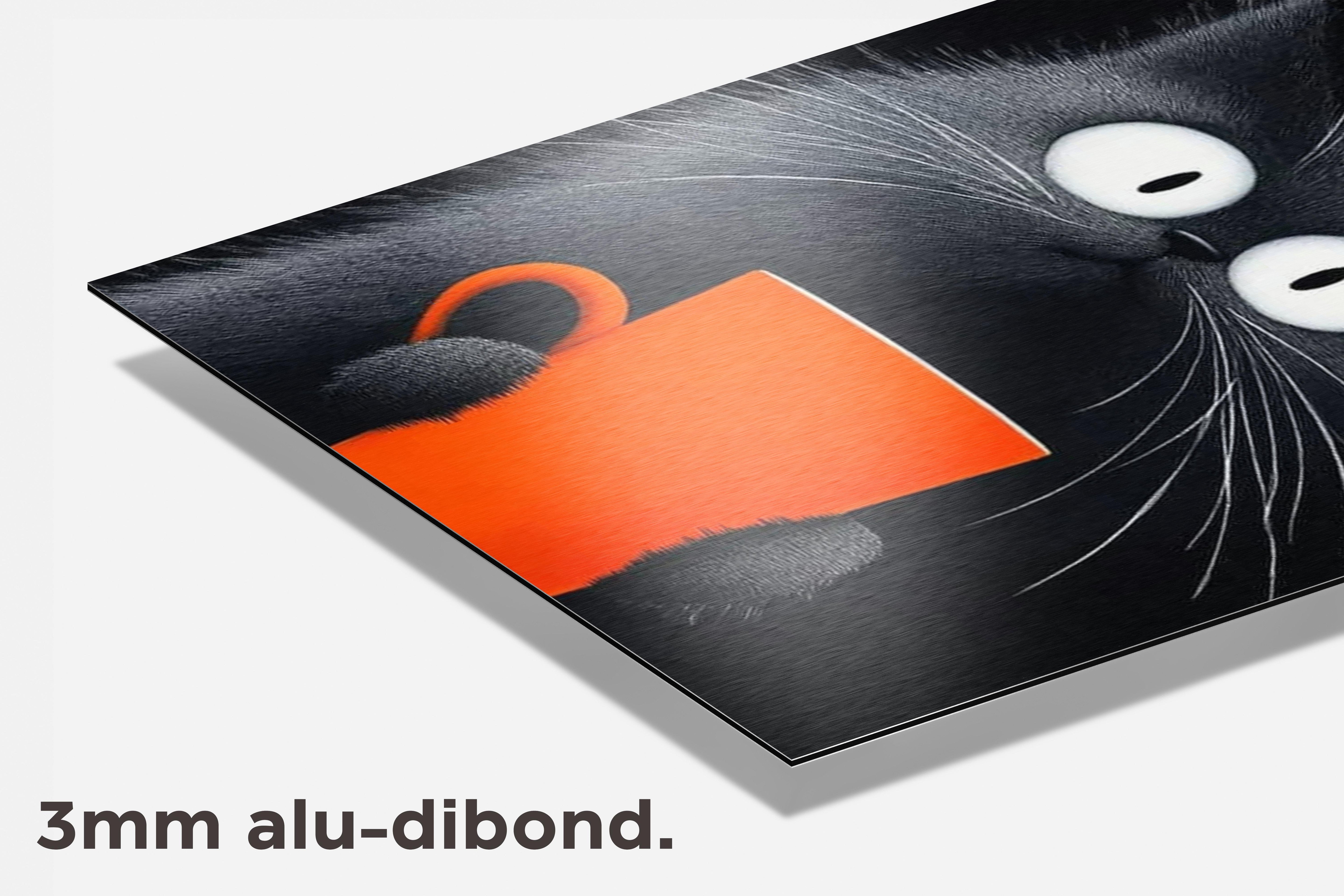 Kat Koffie dibond detail
