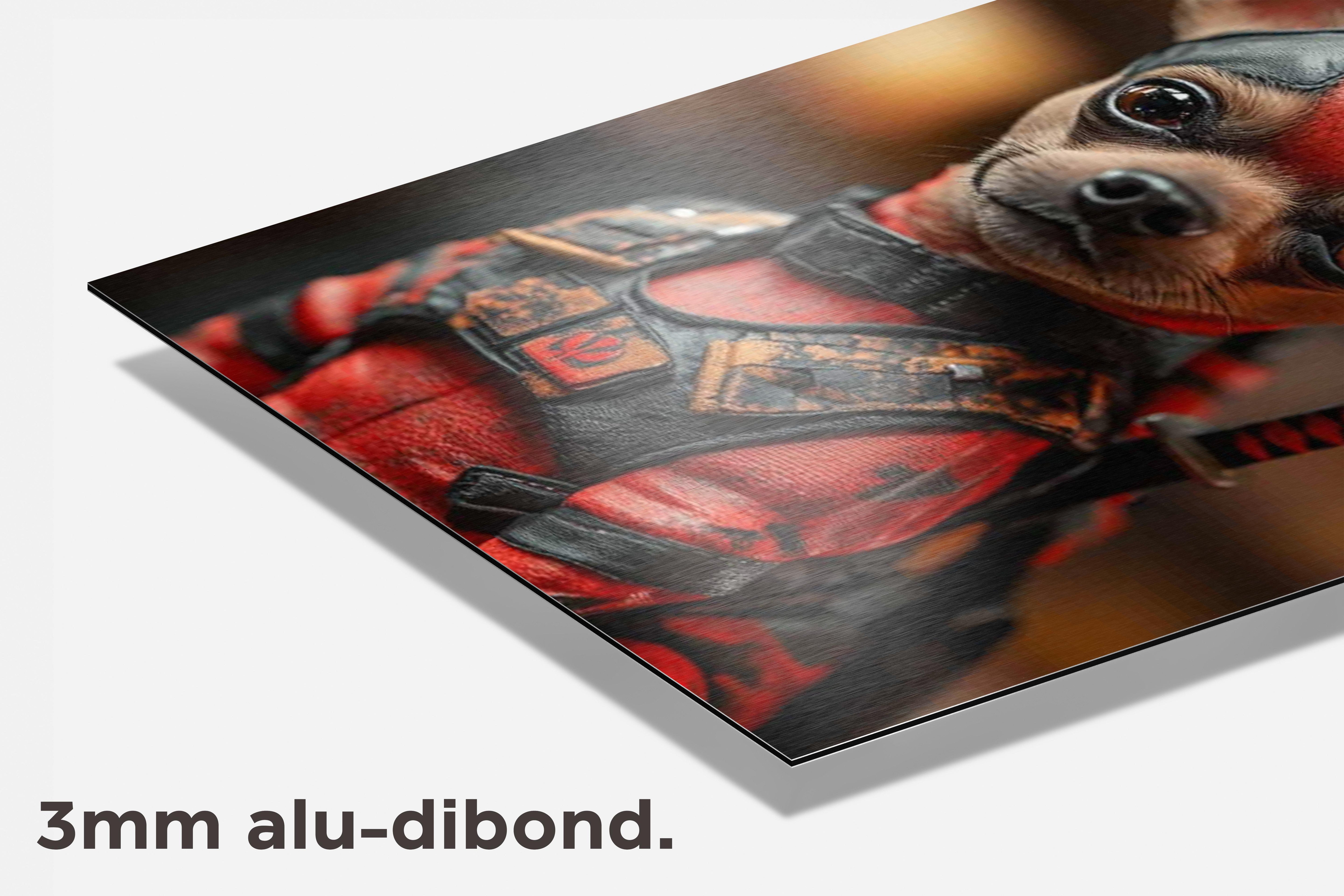 Chihuahua Ninja dibond detail