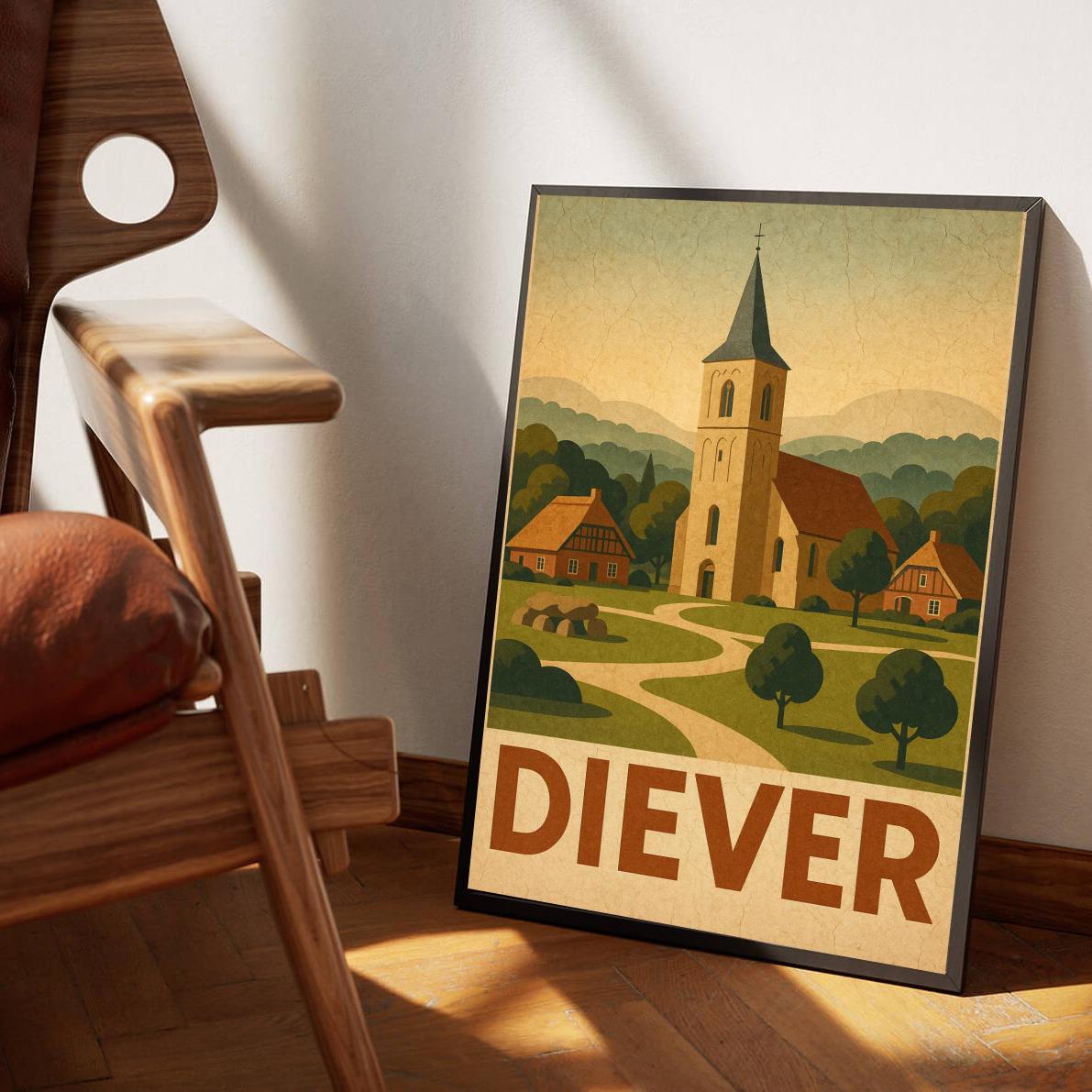 Diever Text Vintage poster sfeerbeeld 3