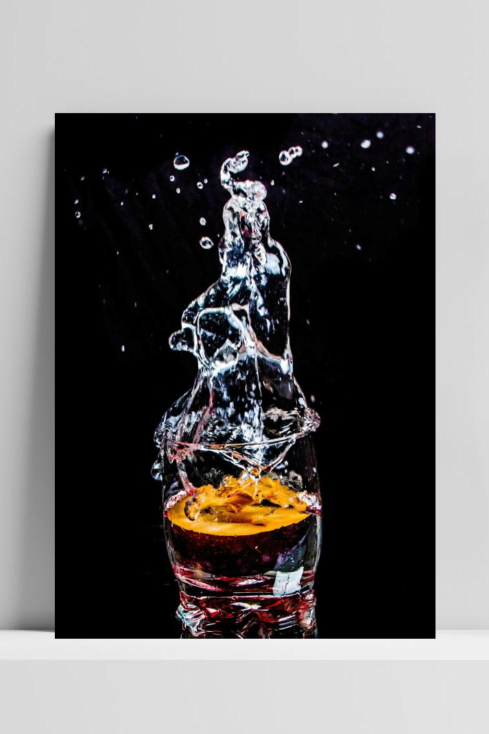 Cocktail Drank op 3mm aluminium dibond