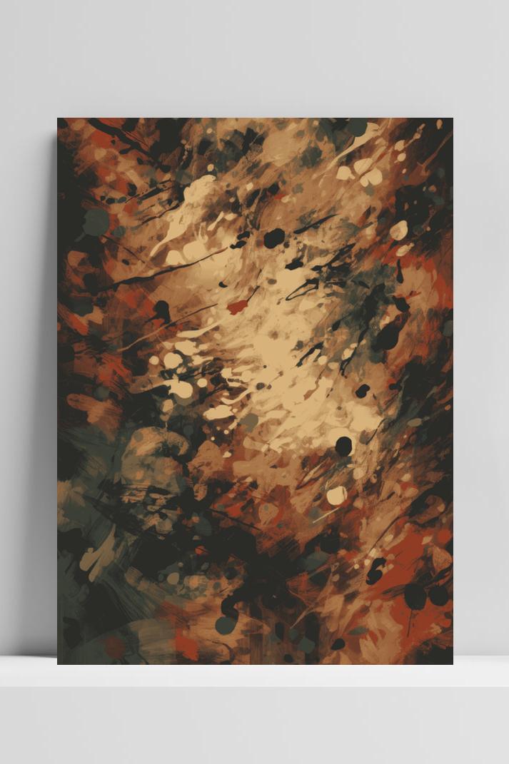 Vintage Abstract op 3mm aluminium dibond