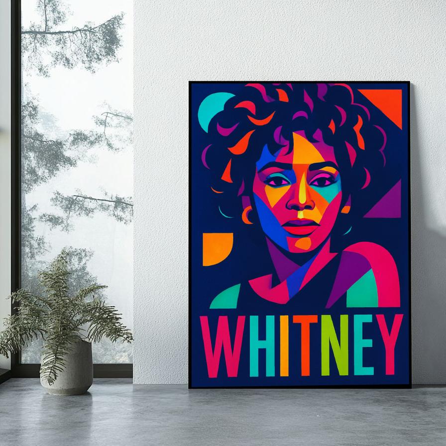 Whitney Houston Pop Art poster sfeerbeeld 1