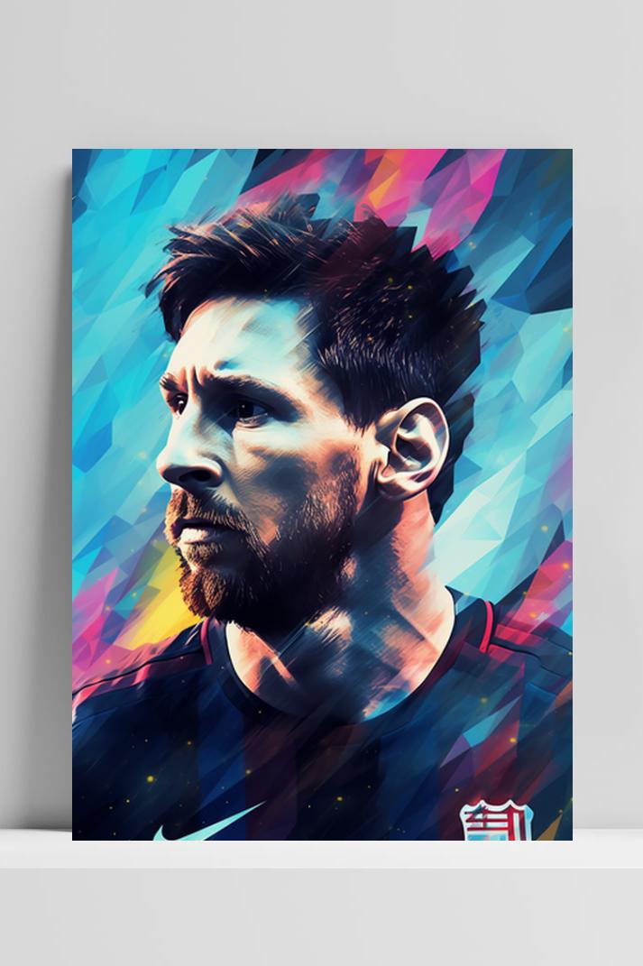 Lionel Messi op 3mm aluminium dibond