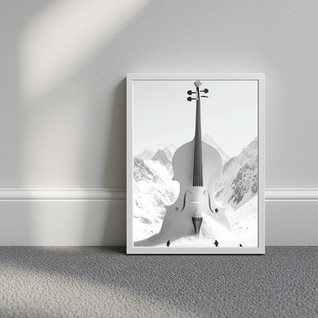 Cello Mountain B&W poster sfeerbeeld 3