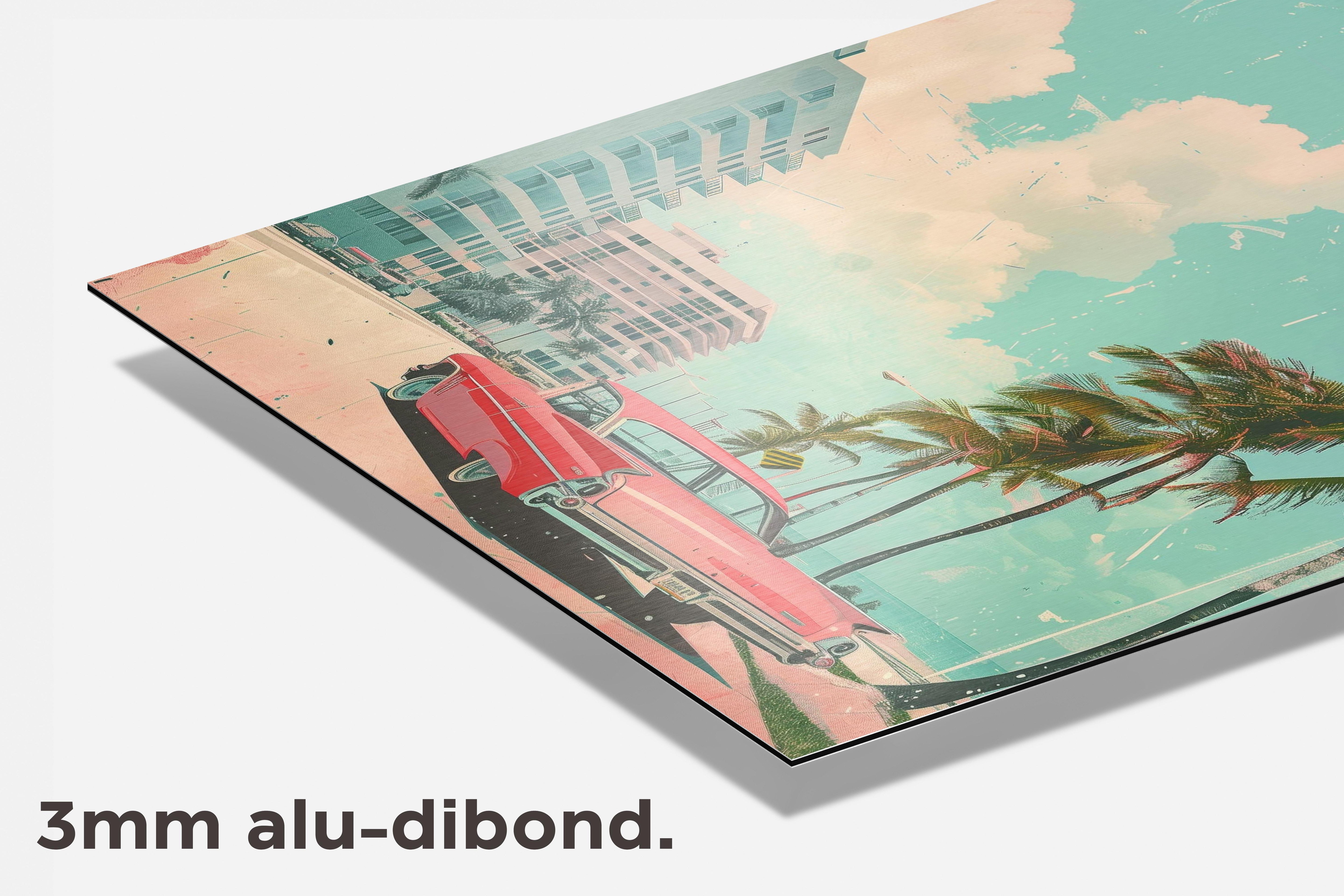 Vintage Miami dibond detail