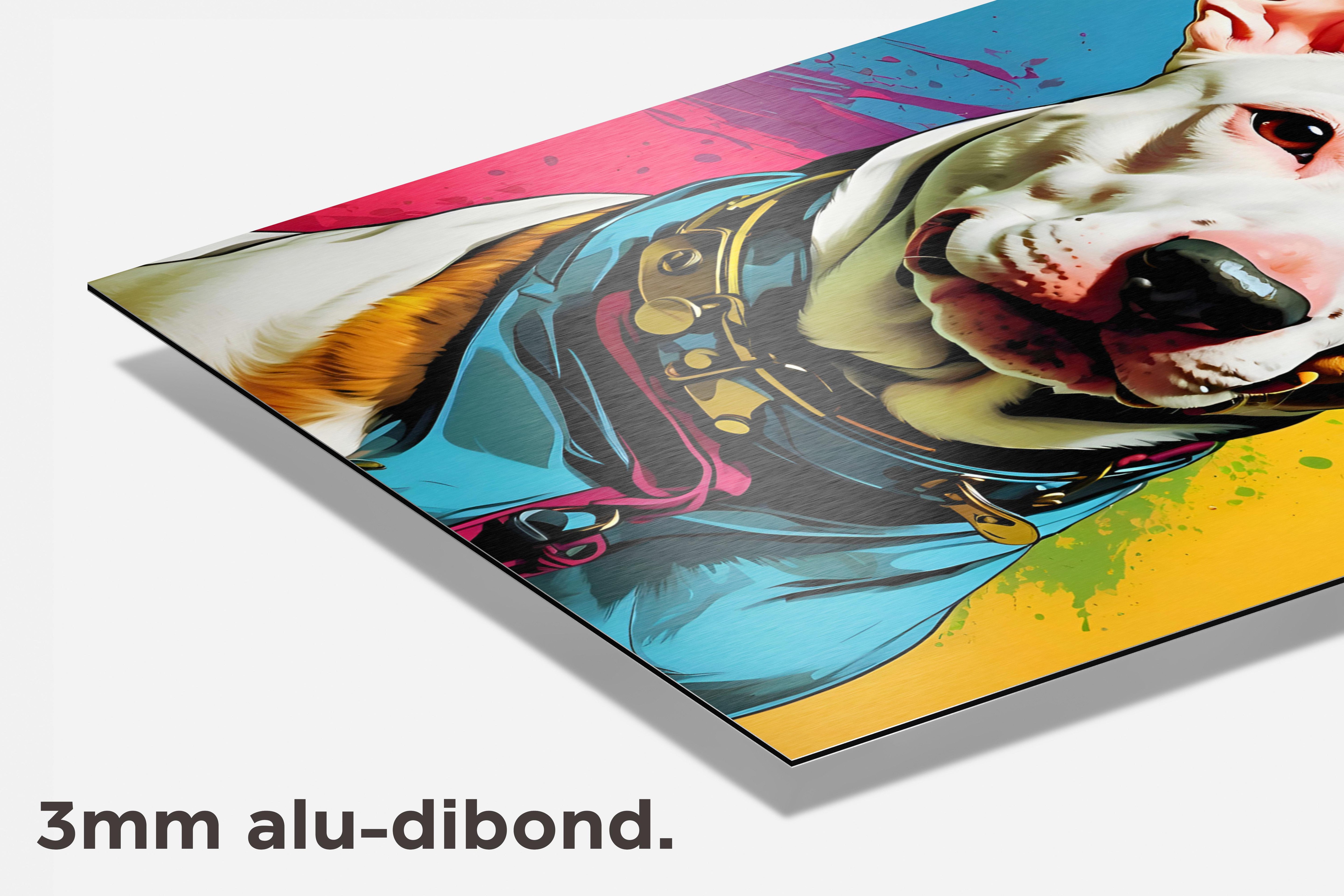 Pop Bull Terrier dibond detail