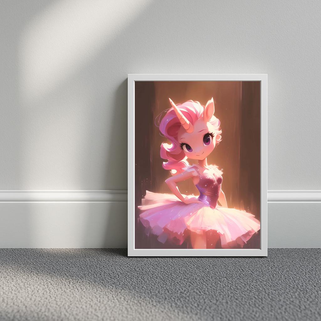 Ballerina Unicorn Art poster sfeerbeeld 3