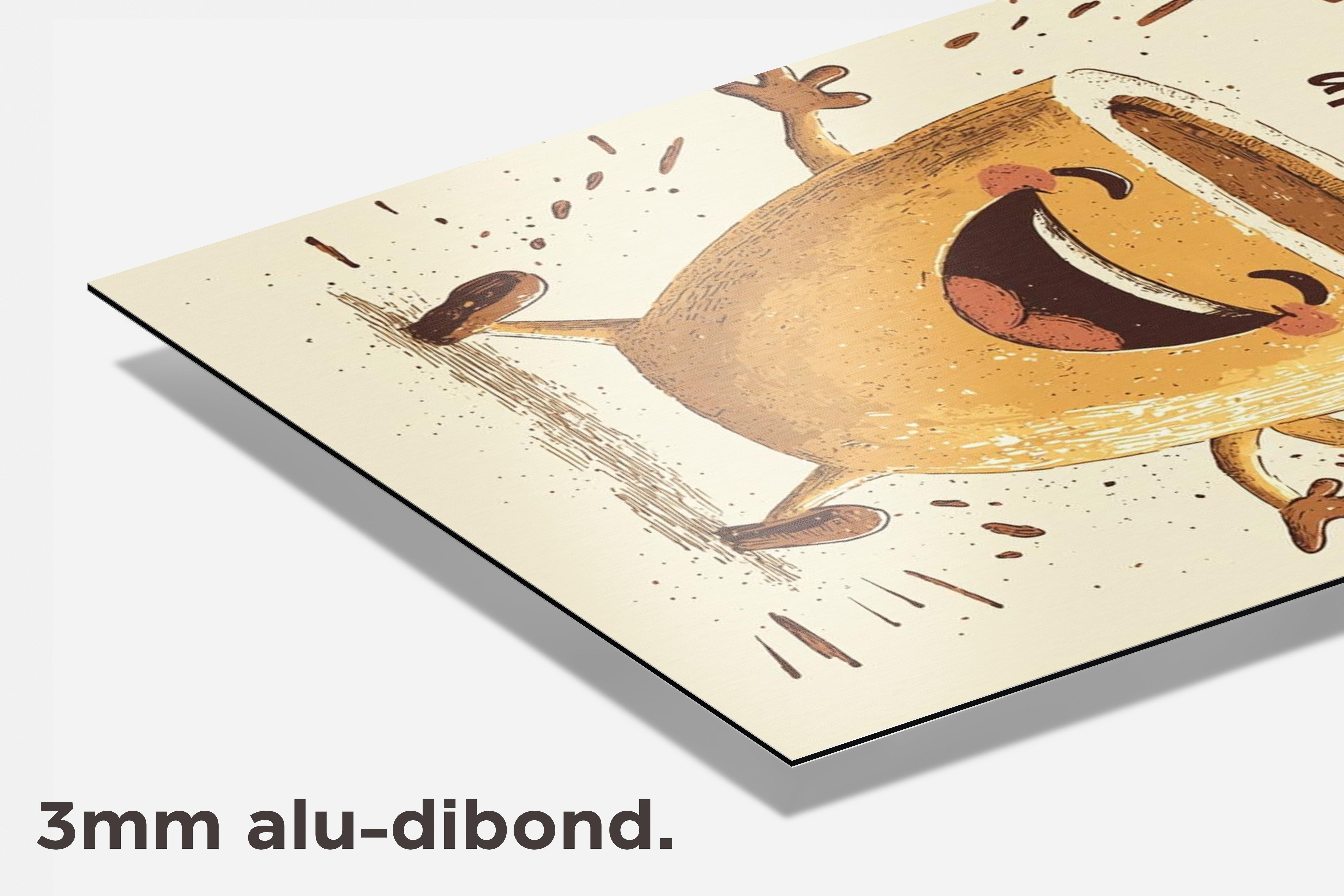 Life begins after Coffee dibond detail