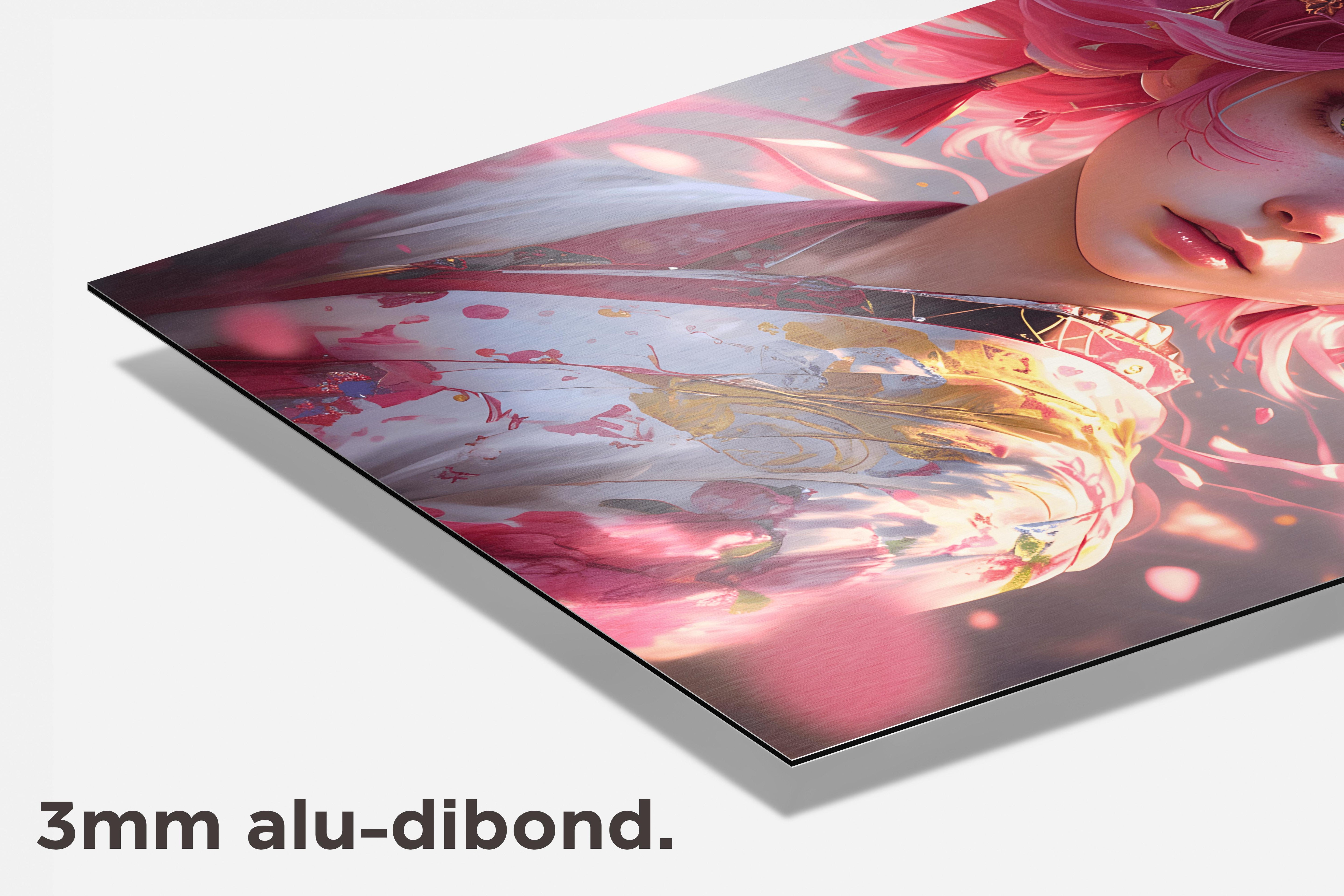 Roze Geisha dibond detail