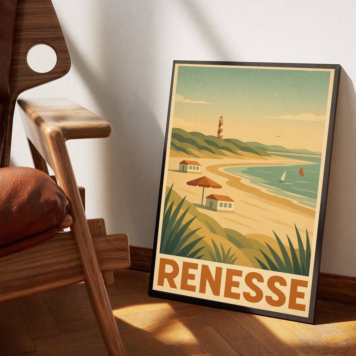Renesse Text Vintage poster sfeerbeeld 3