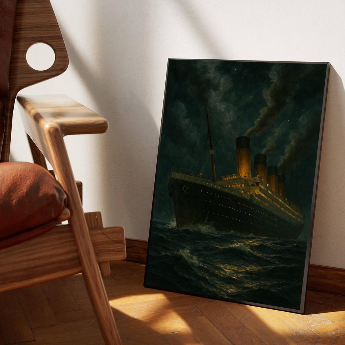 Titanic / Ship Ocean Vintage poster sfeerbeeld 1