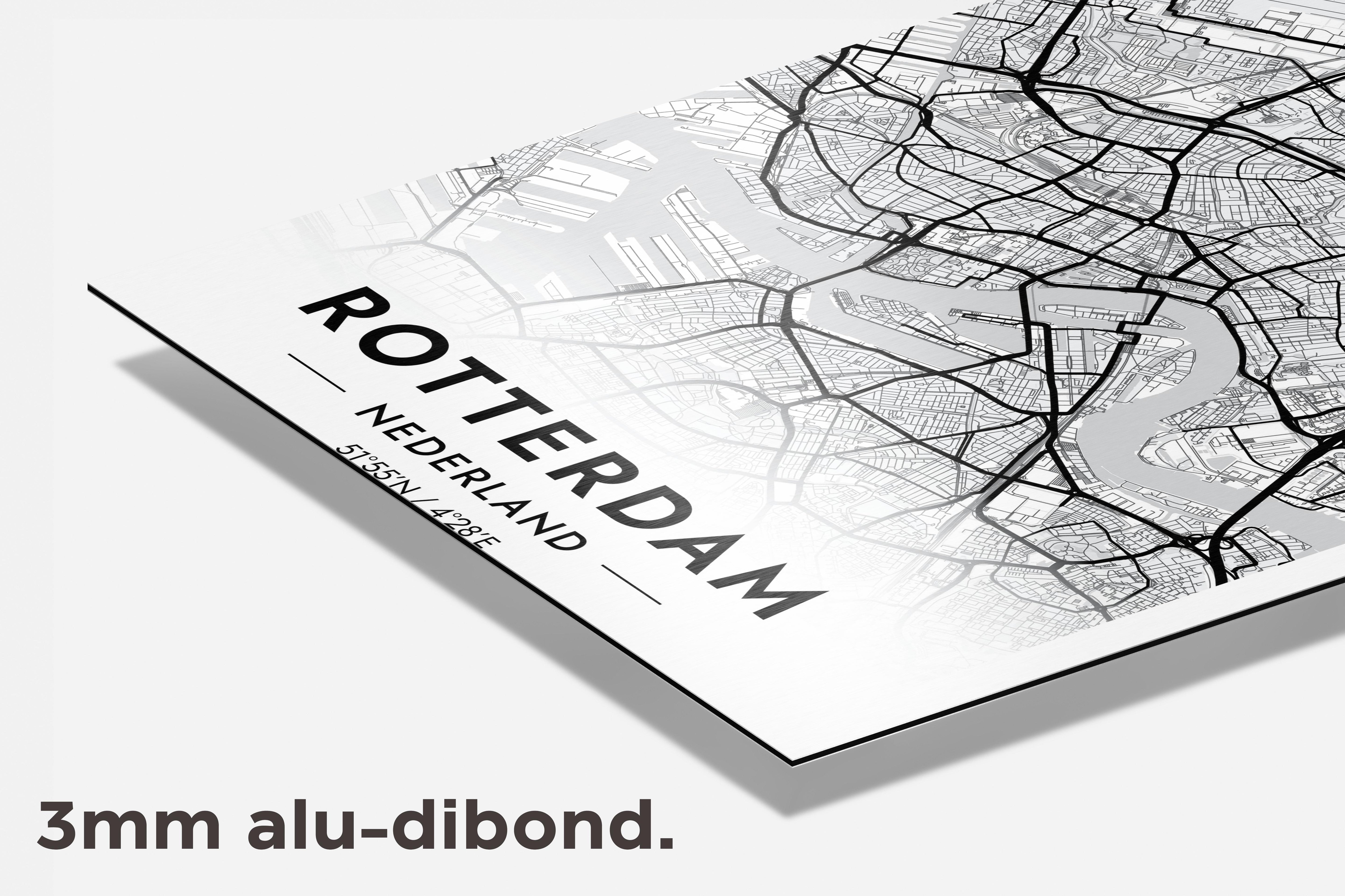 Rotterdam Map dibond detail