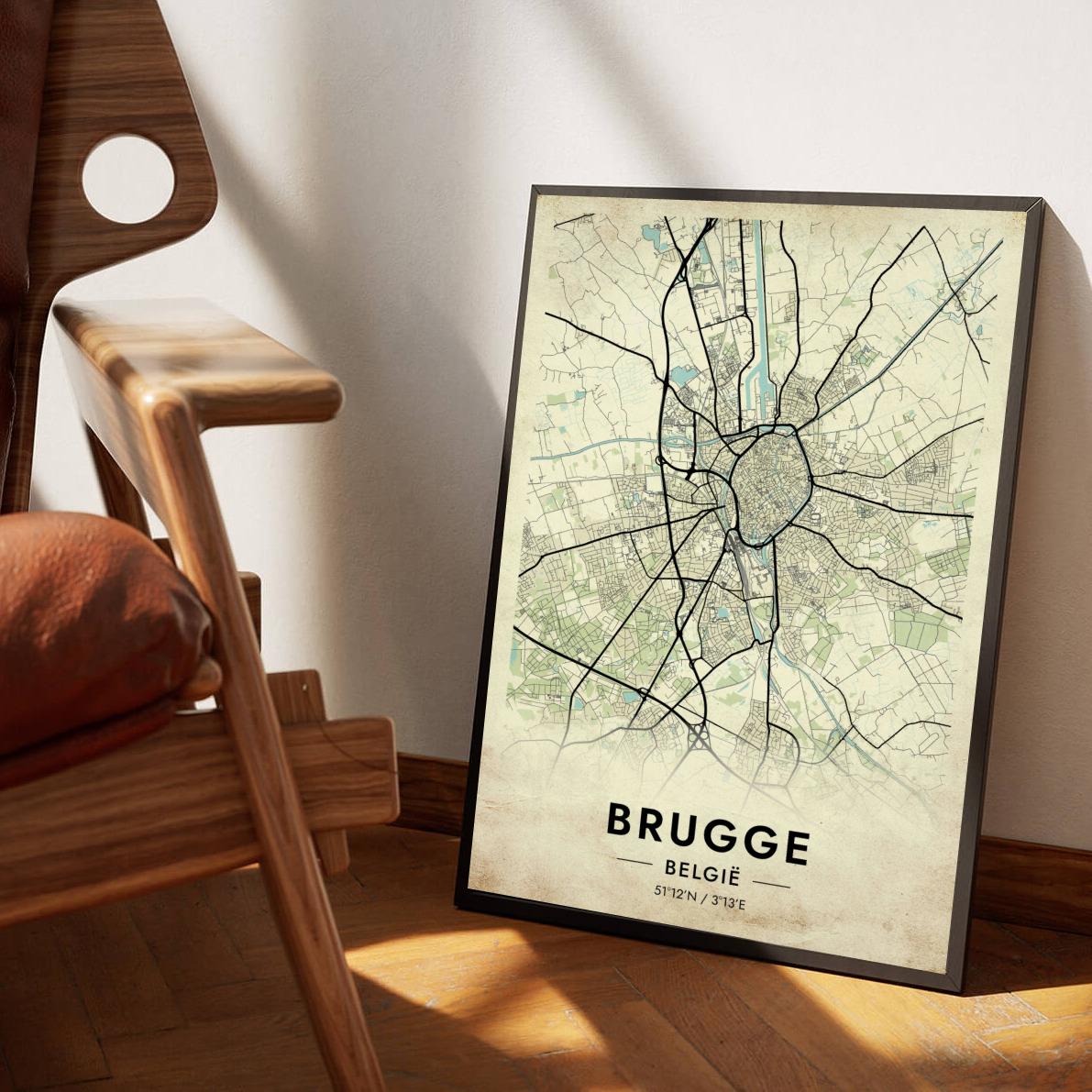 Brugge Vintage poster sfeerbeeld 1