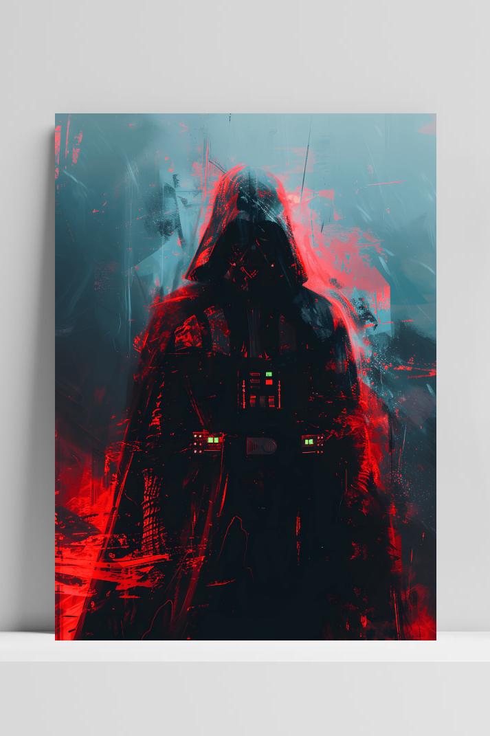 Darth Vader op 3mm aluminium dibond