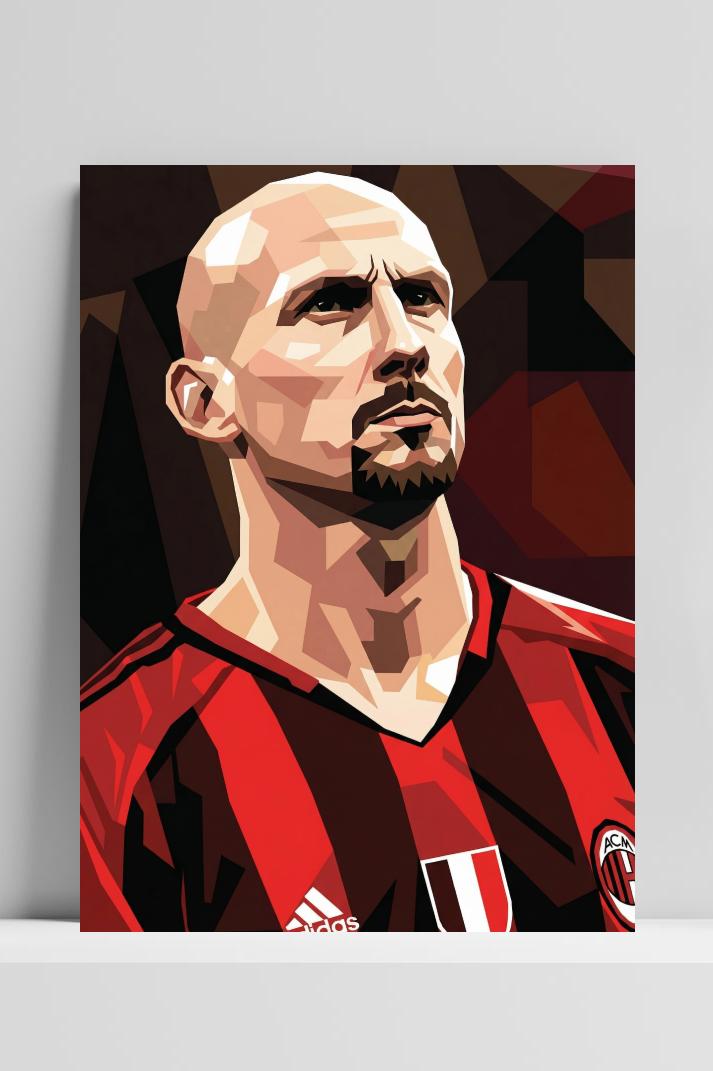 Jaap Stam Coach poster van 25 Artstreet