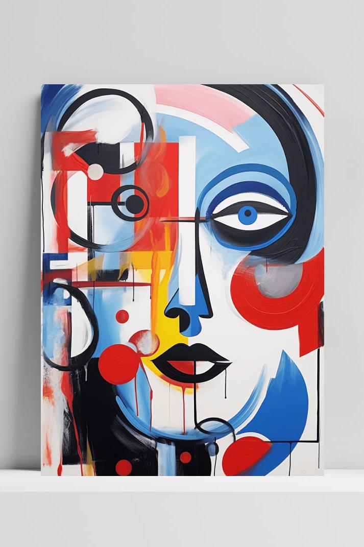 Modern Art Picasso op 3mm aluminium dibond