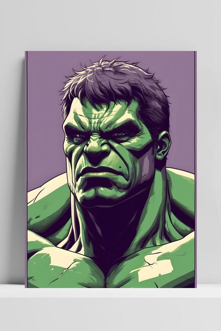 Hulk Oldschool Vibe op 3mm aluminium dibond