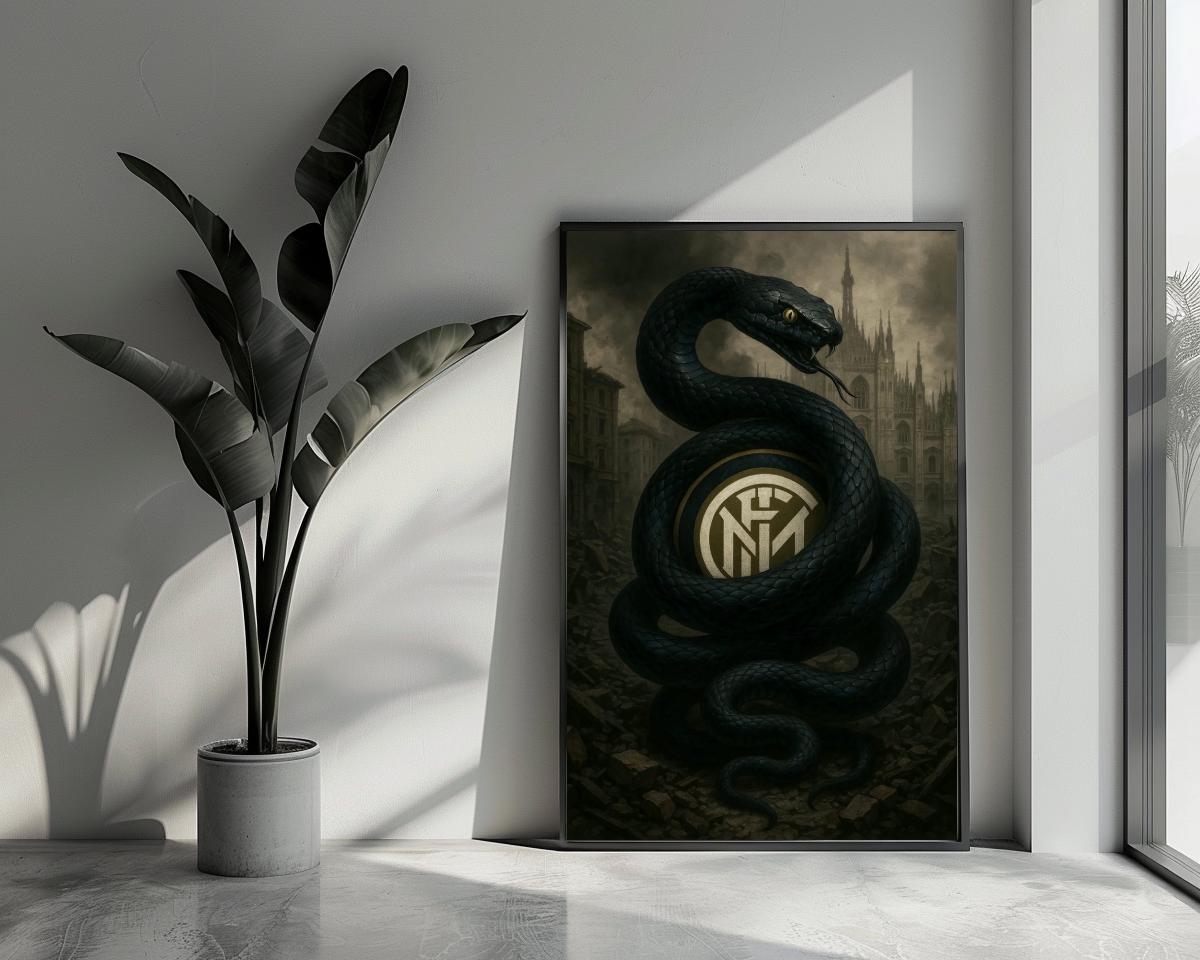 Snake Inter Milan Logo poster van 25 Artstreet