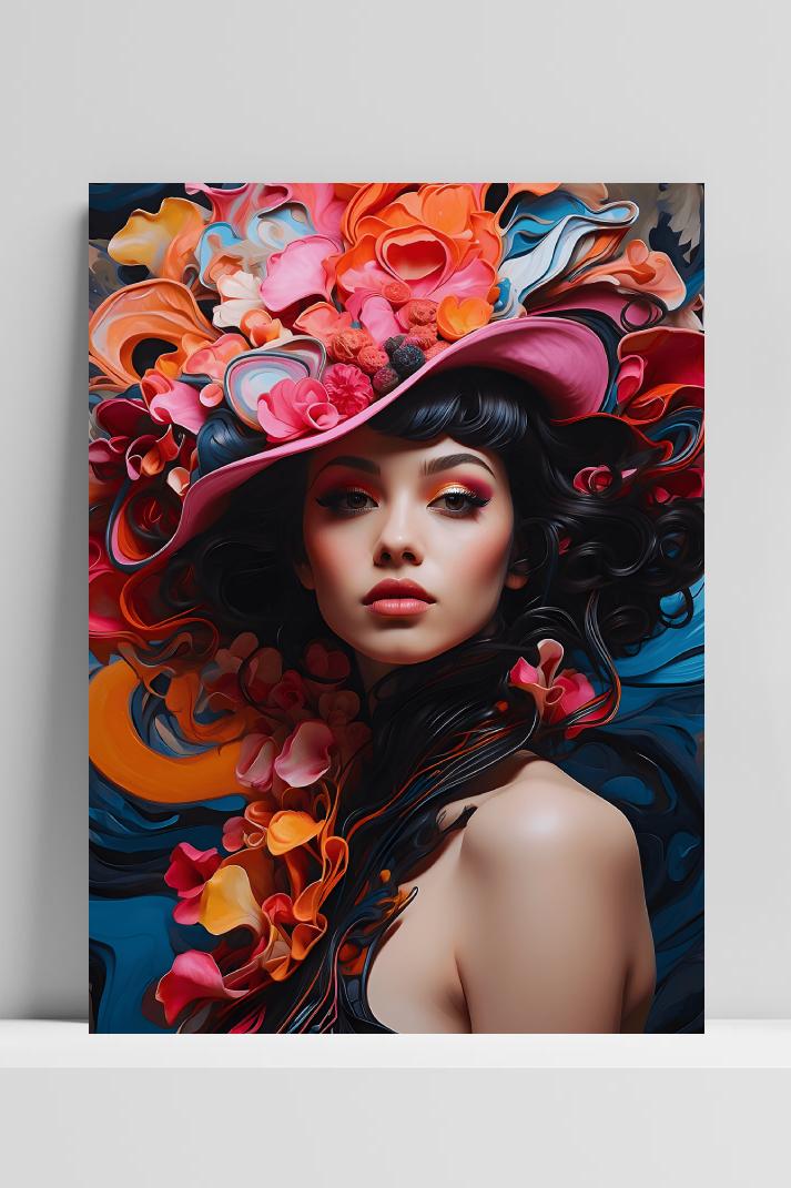 Bloemenhoed op 3mm aluminium dibond
