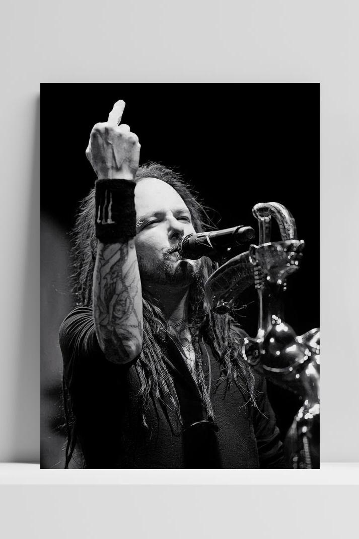 Jonathan Davis B&W op 3mm aluminium dibond