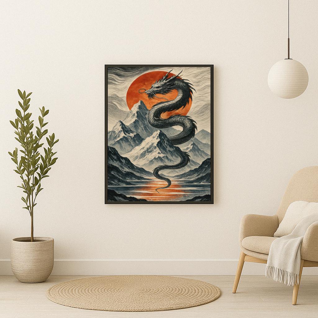 Dragon Art Vintage poster sfeerbeeld 2