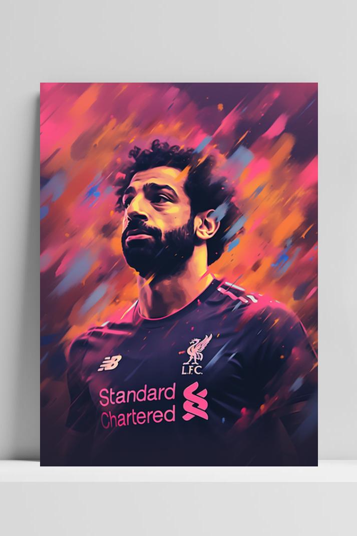 Mo Salah Actie Rood op 3mm aluminium dibond