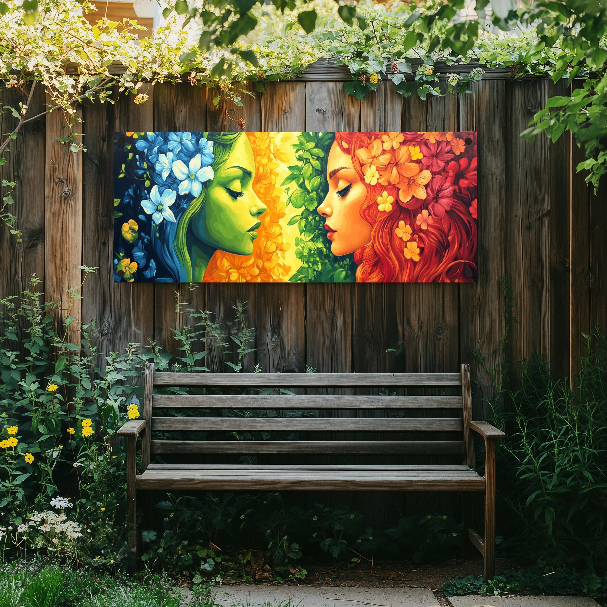 Tuinposter Godinnen Bloemen sfeerbeeld 1