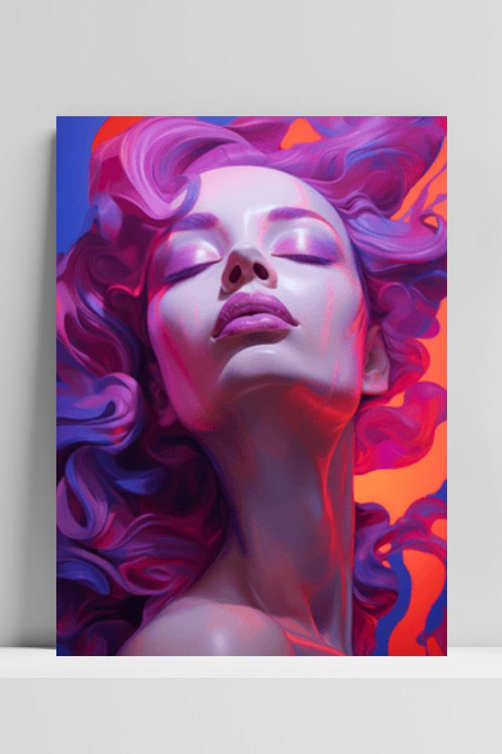 Vrouw Glans op 3mm aluminium dibond