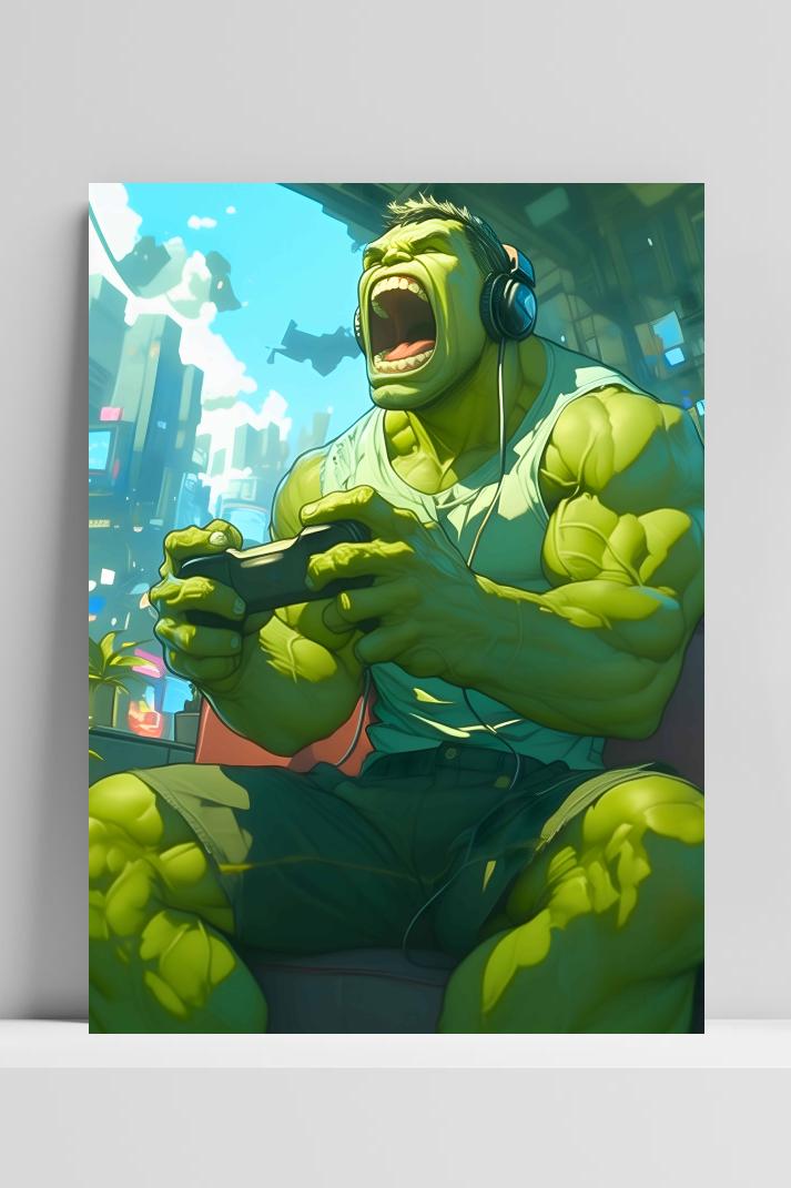 Hulk op 3mm aluminium dibond