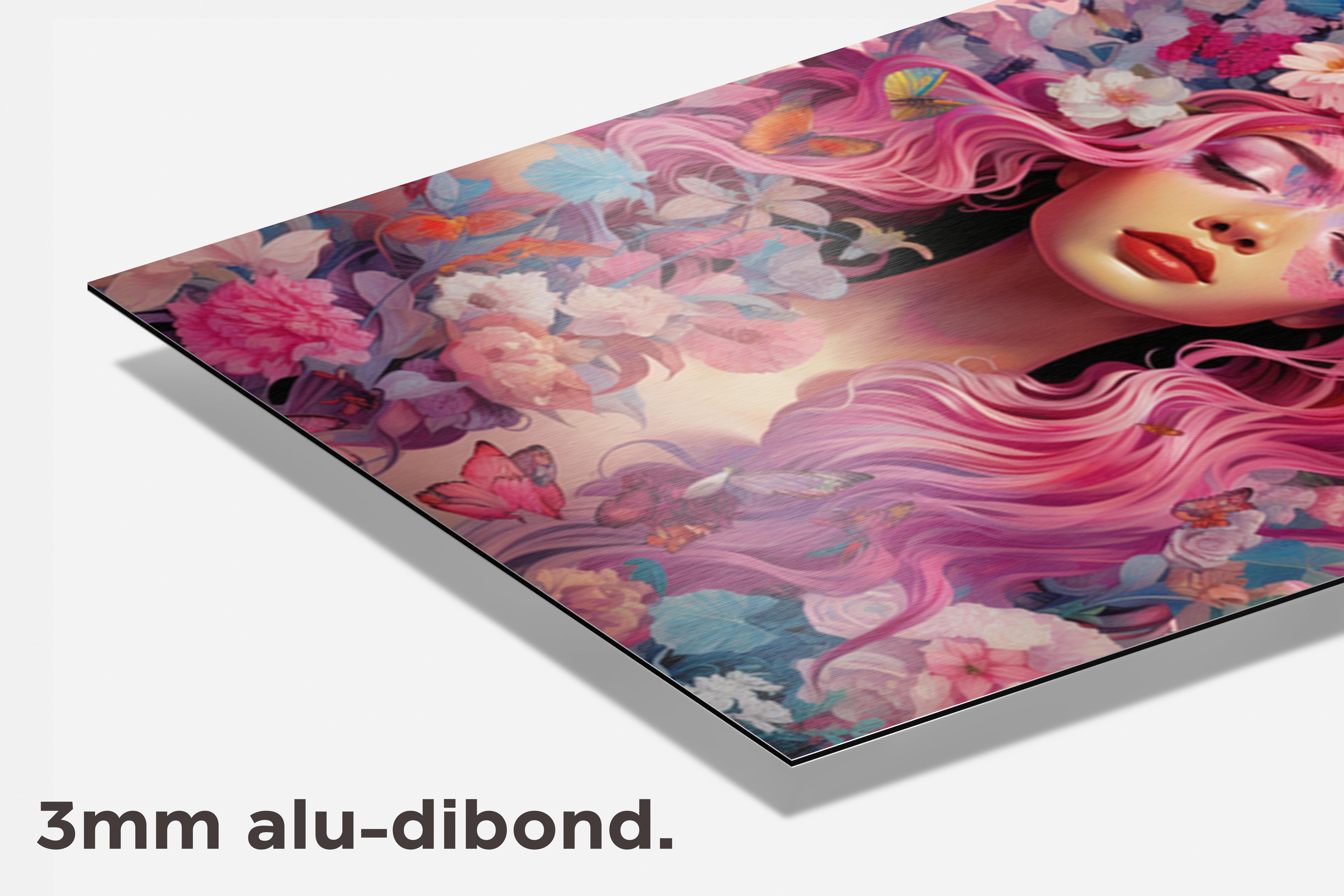 Bloemenvrouw dibond detail