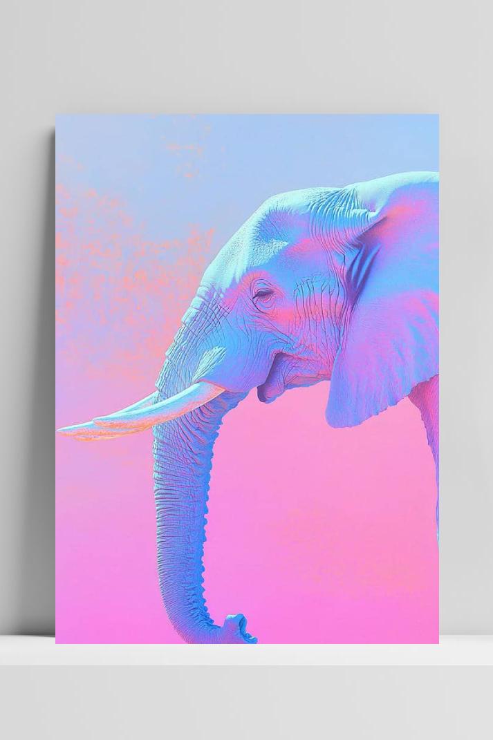 Olifant op 3mm aluminium dibond