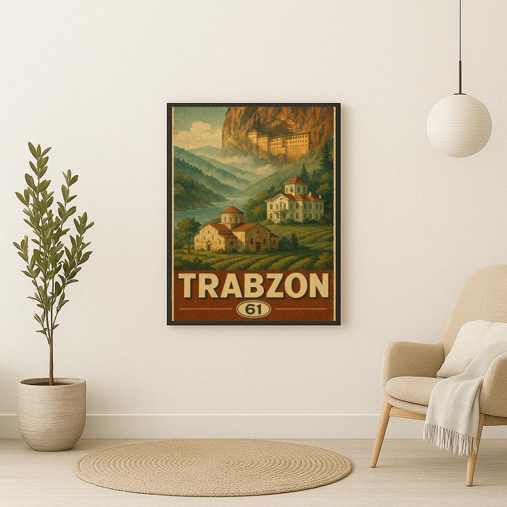 Trabzon Turkey Vintage Text poster sfeerbeeld 2