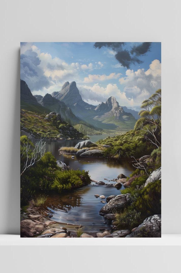 Wiegberg op 3mm aluminium dibond