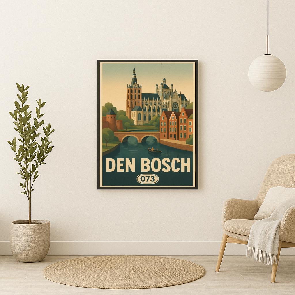 Den Bosch Text Vintage poster sfeerbeeld 2