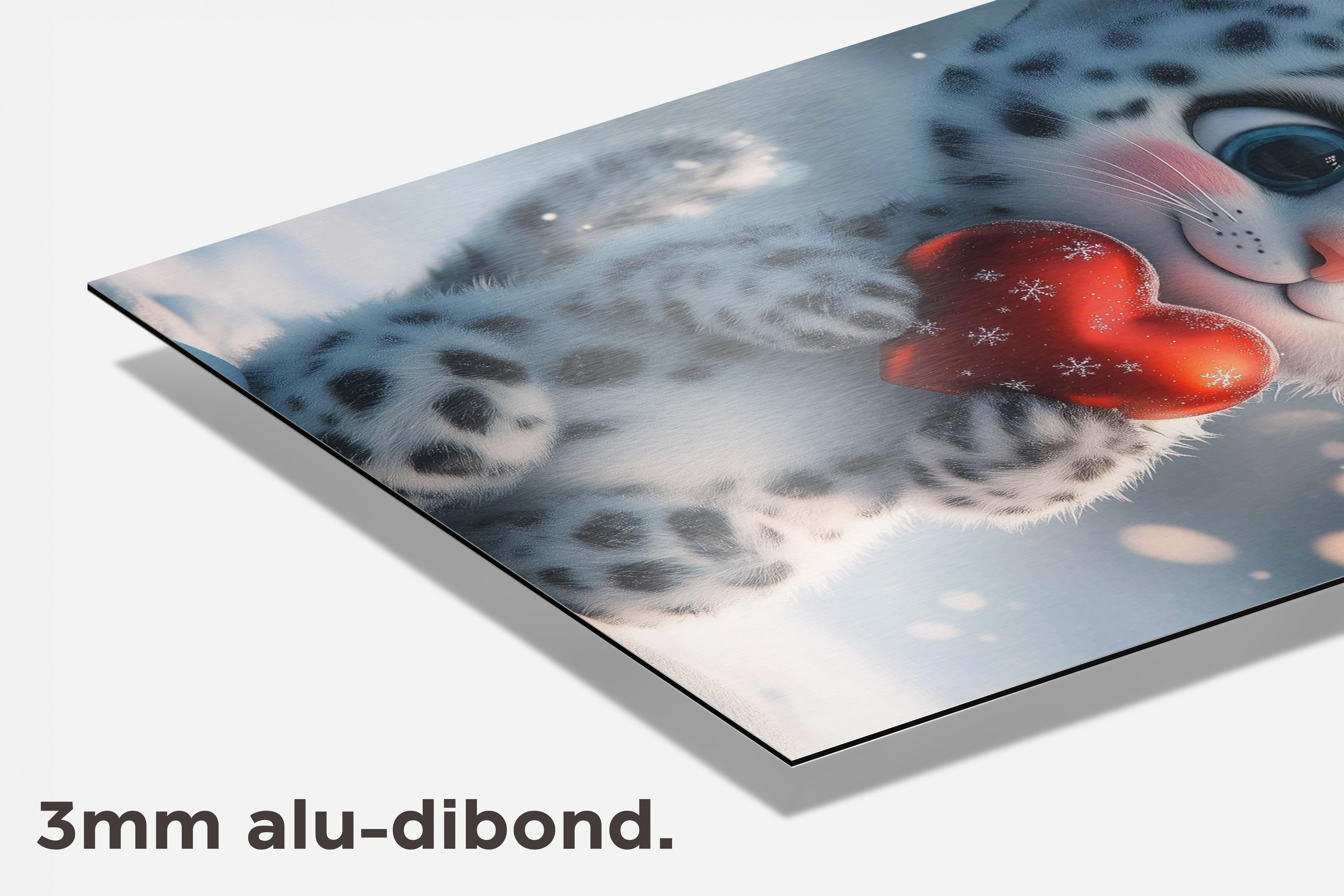 Luipaard Hart dibond detail