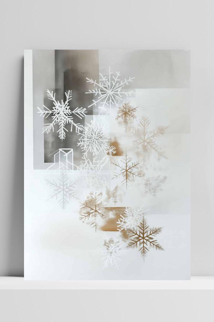 Minimalistische Kerstkunst op 3mm aluminium dibond