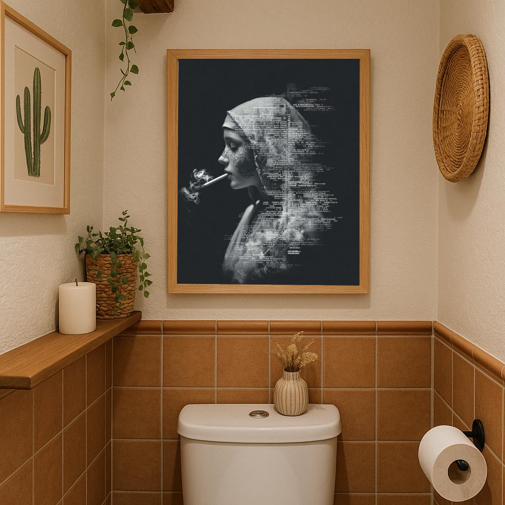 Nun Cigarette B&W poster sfeerbeeld 2
