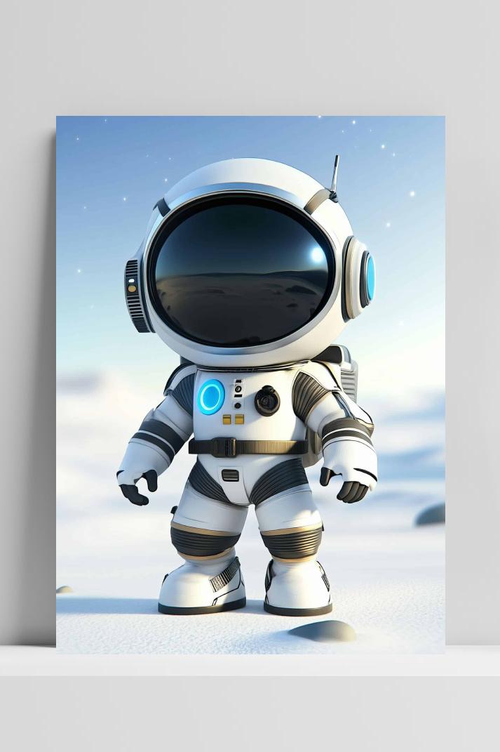 Astronaut op 3mm aluminium dibond