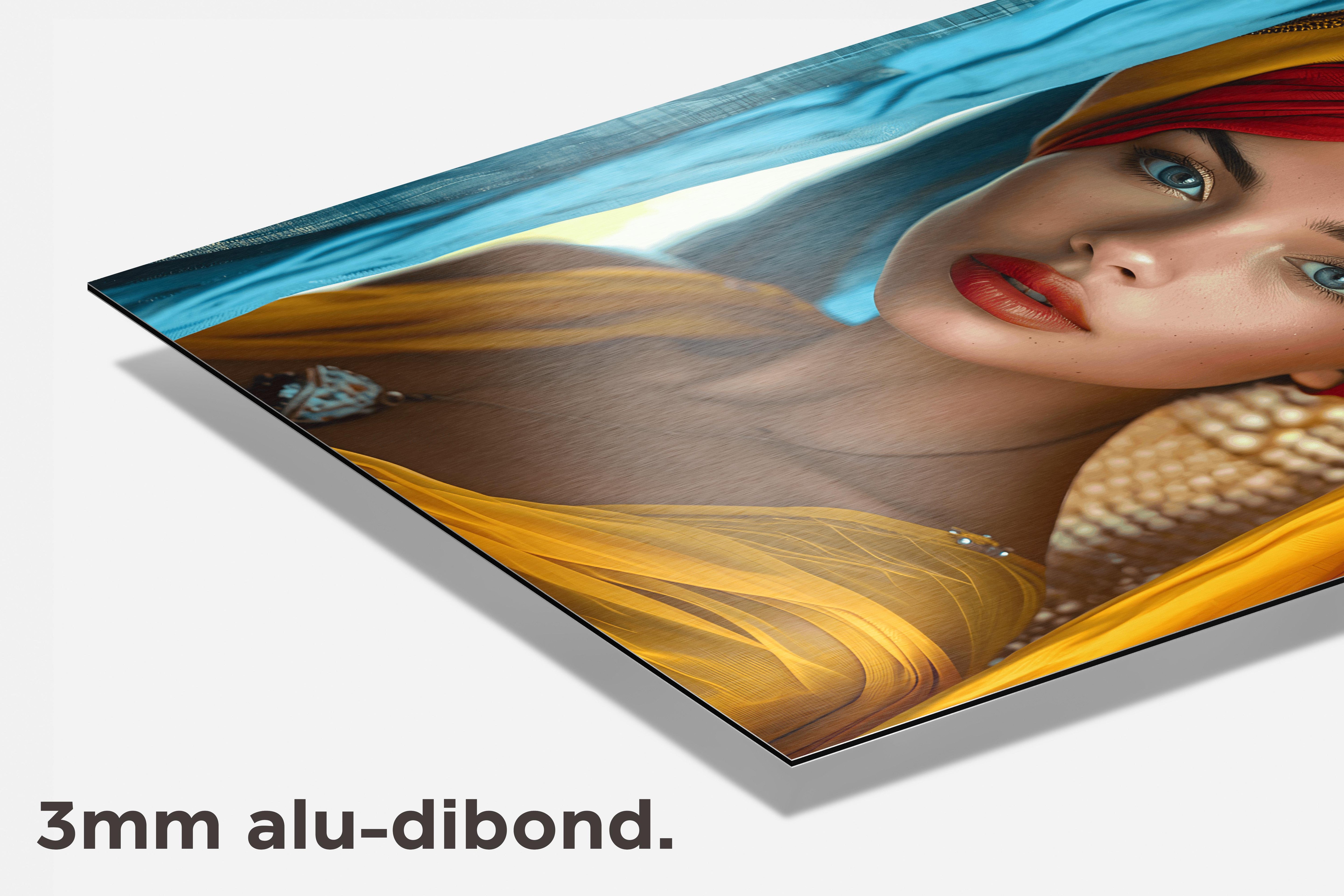 Satijnen Vrouw dibond detail