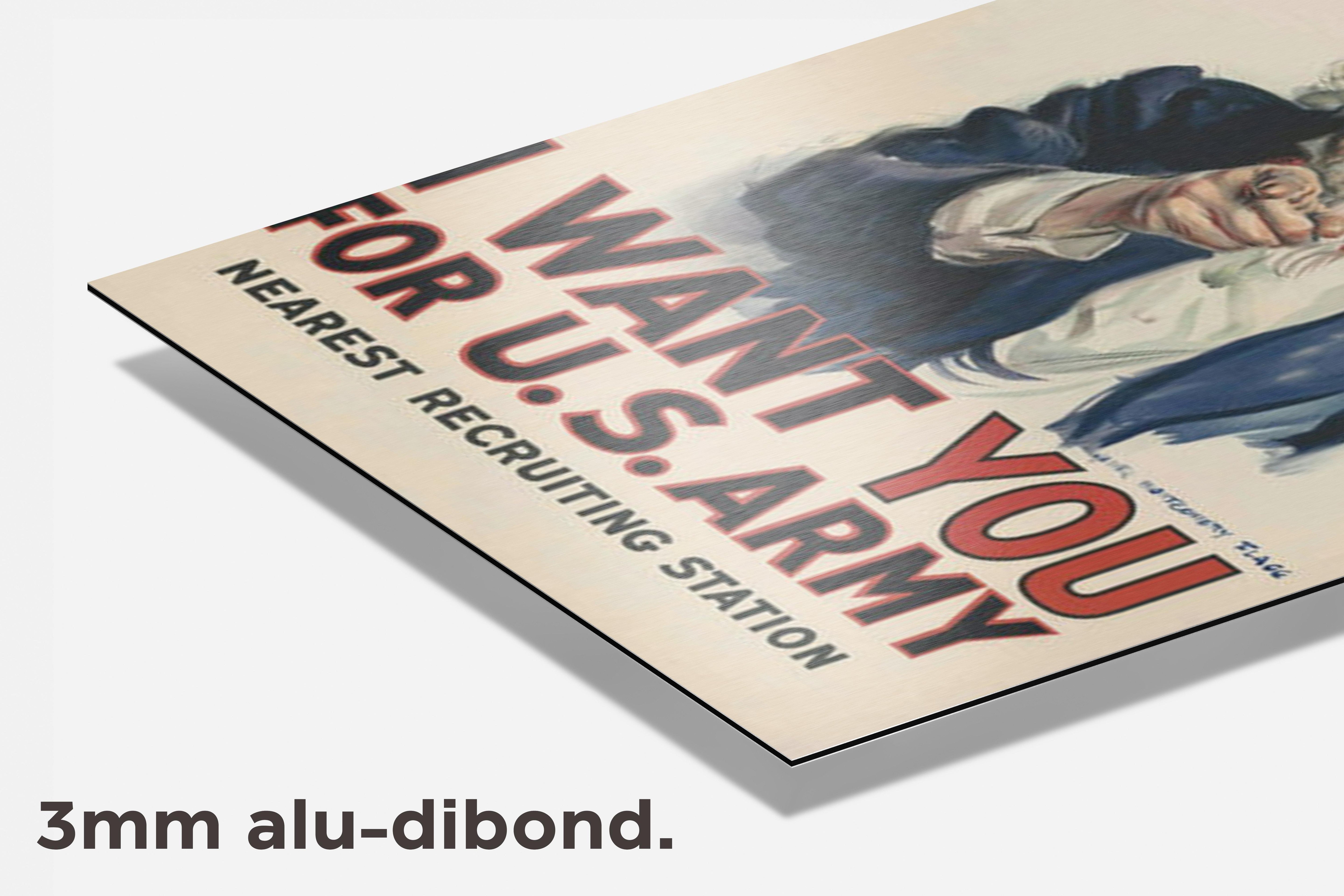 Uncle Sam "I Want You" dibond detail