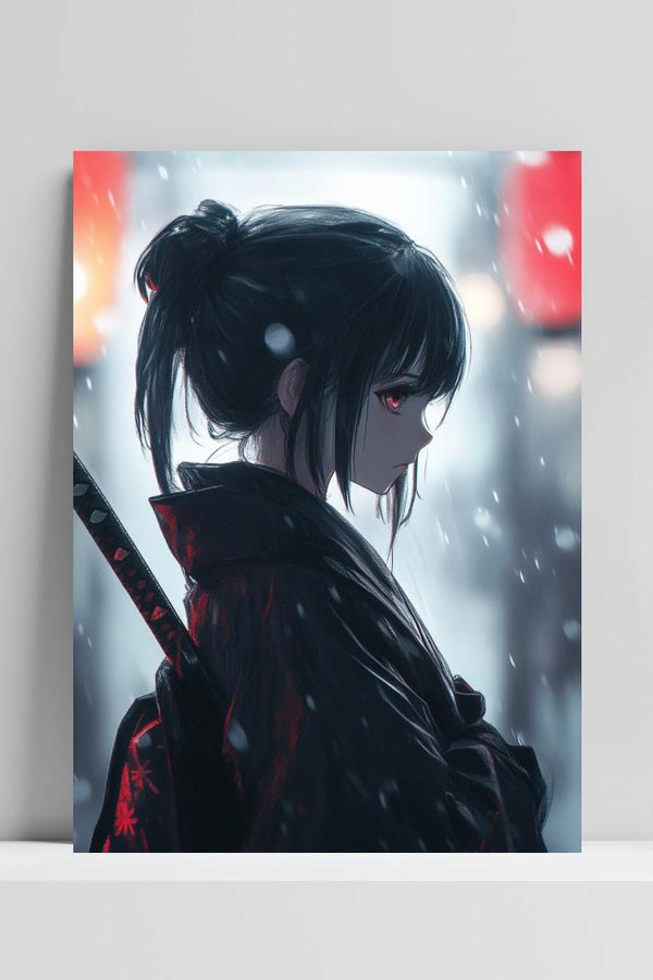 Affiche Girl Anime Samurai Manga