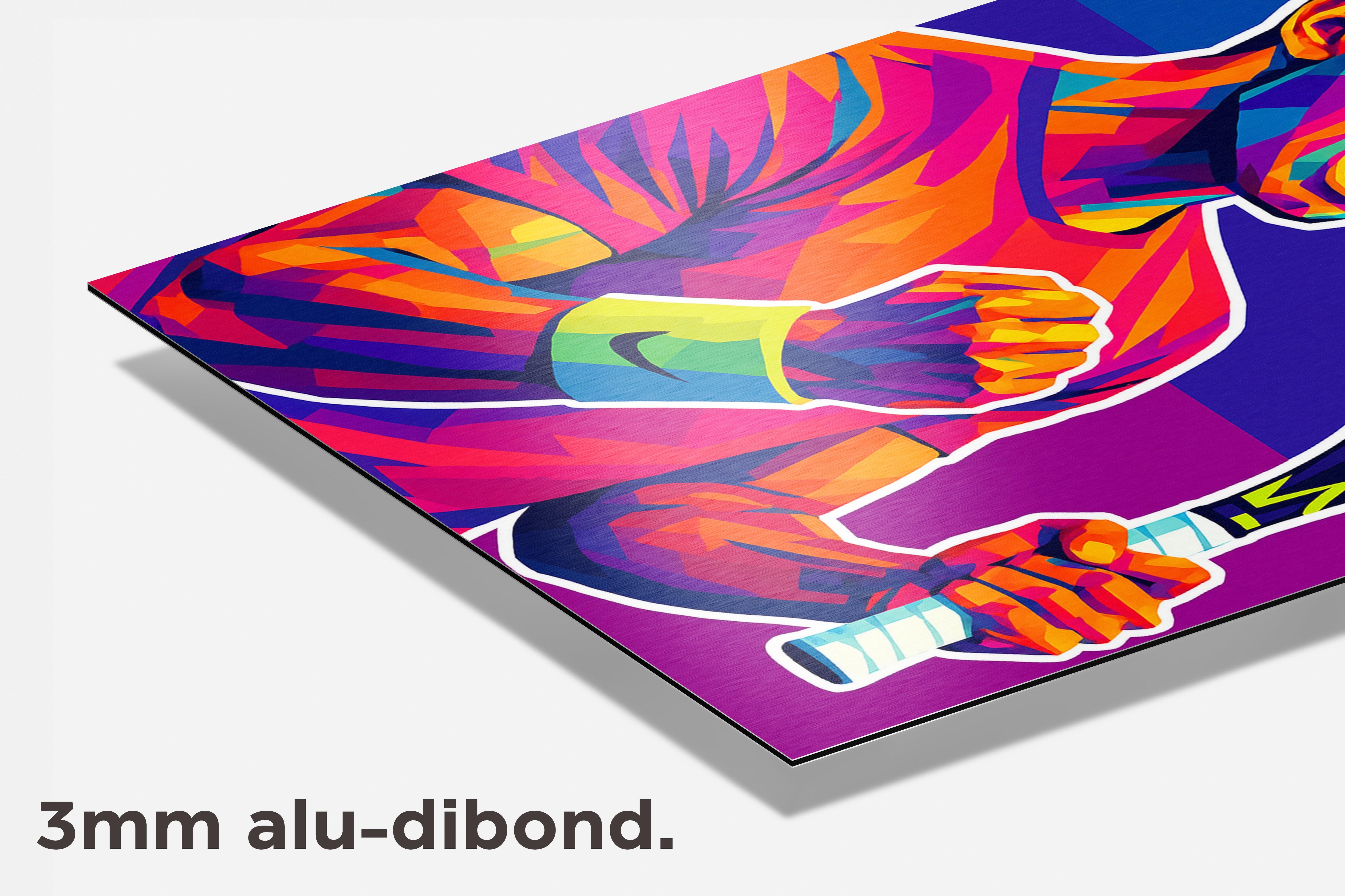 Carlos Alcaraz dibond detail