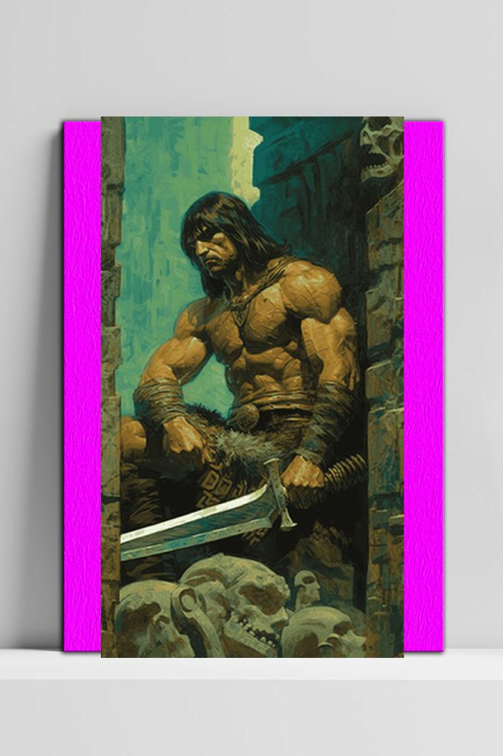 Conan the Barbarian op 3mm aluminium dibond