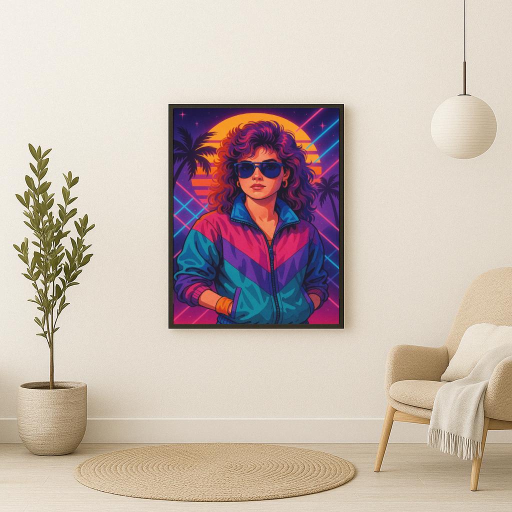 Retro woman Cartoon poster sfeerbeeld 2